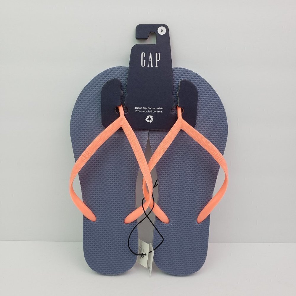 NEW GAP Eva Womens Size 9 Elite Blue Slip On Casual Simple Flip Flop Sandals